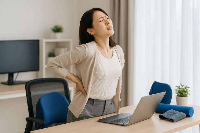 デスクワークが原因？長時間座ることで起こる腰痛とその対策