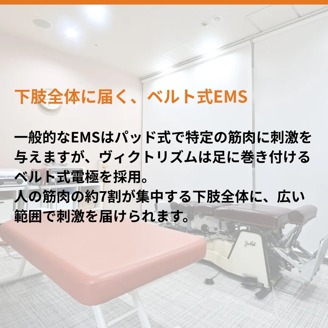 当院で導入している「ヴィクトリズム」というEMS機器をご存知...